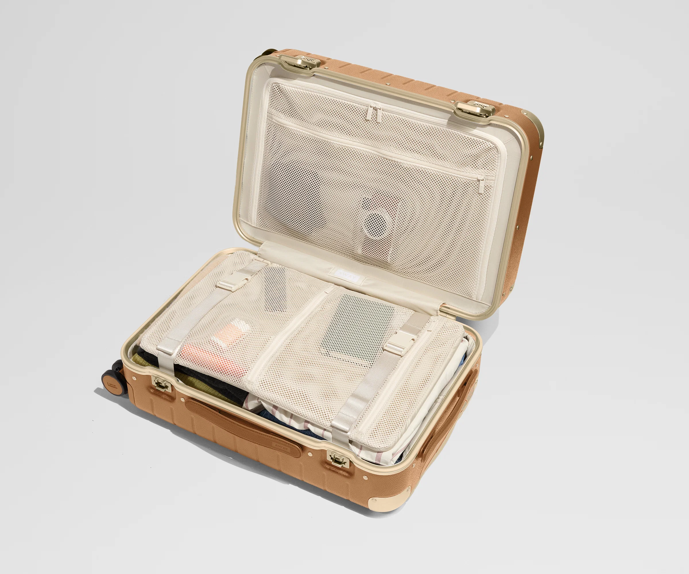 The Aluminum Edge Bigger Carry-On in Cognac Brown - Image 6