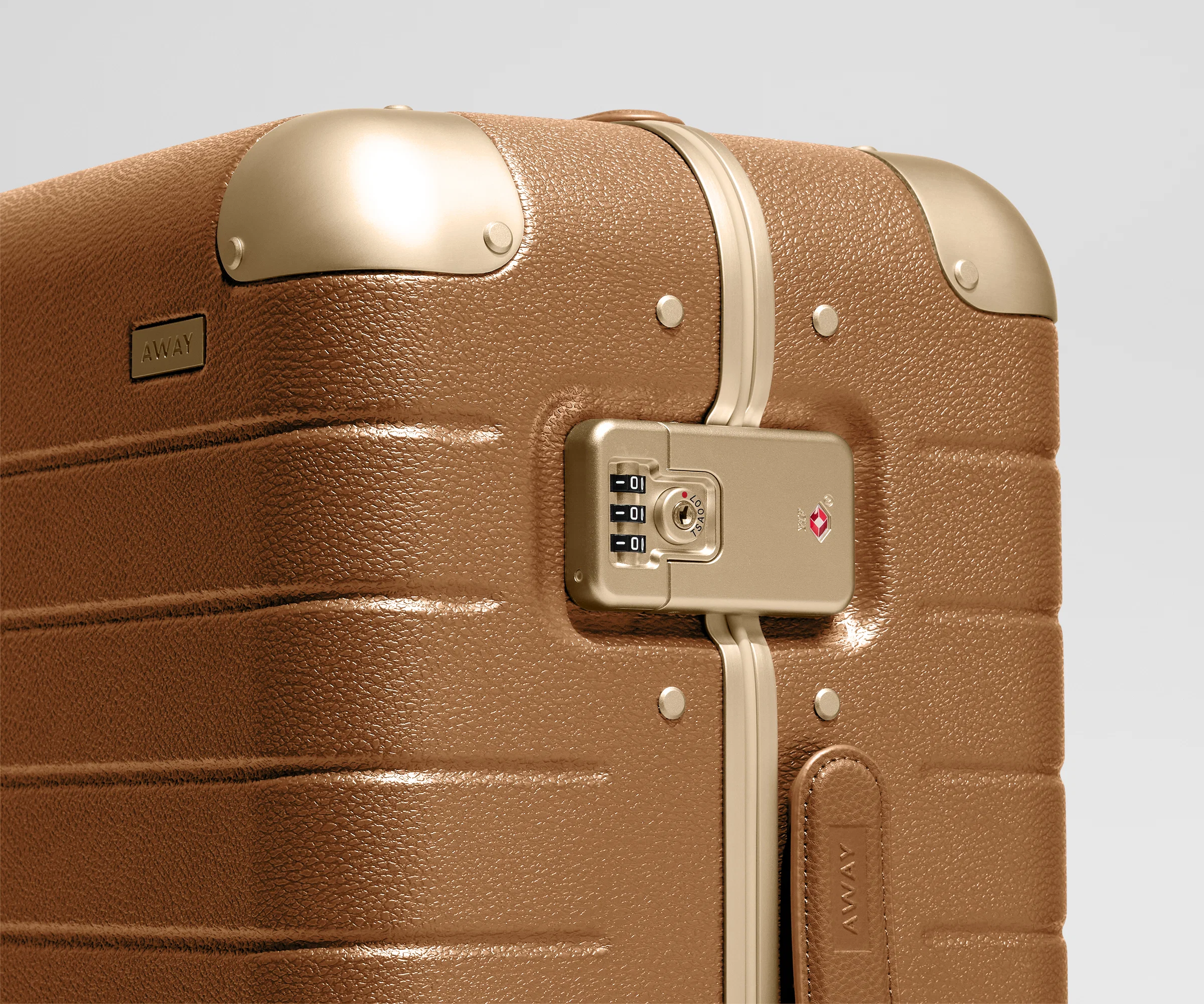 The Aluminum Edge Bigger Carry-On in Cognac Brown - Image 5