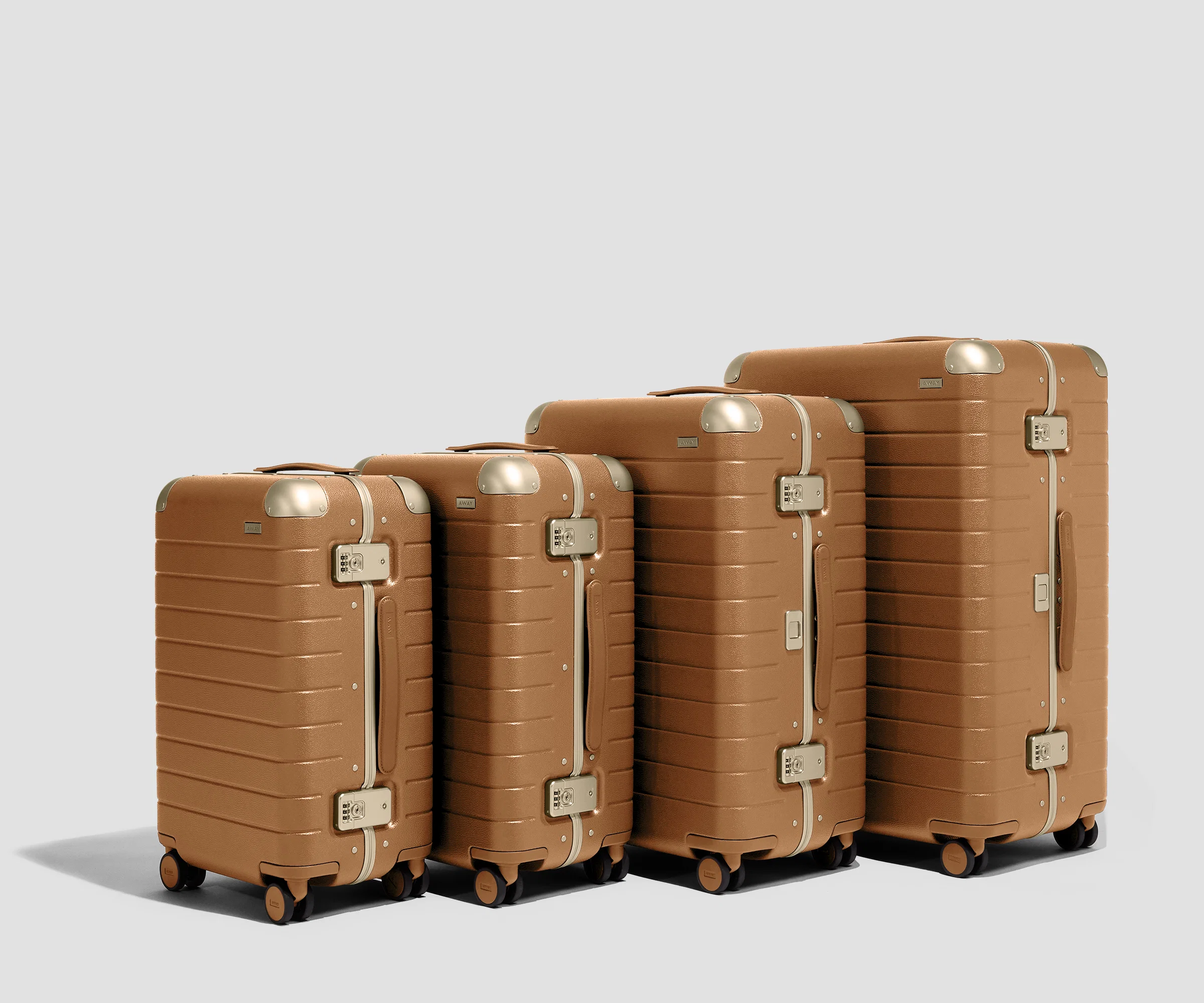 The Aluminum Edge Bigger Carry-On in Cognac Brown - Image 9