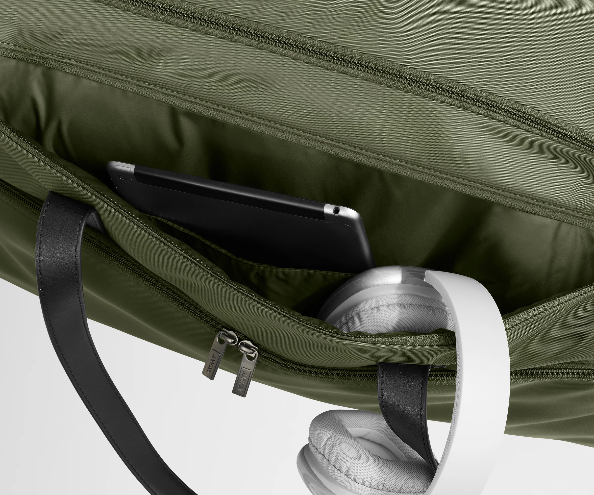 Garment Duffle in Olive Green - Image 7