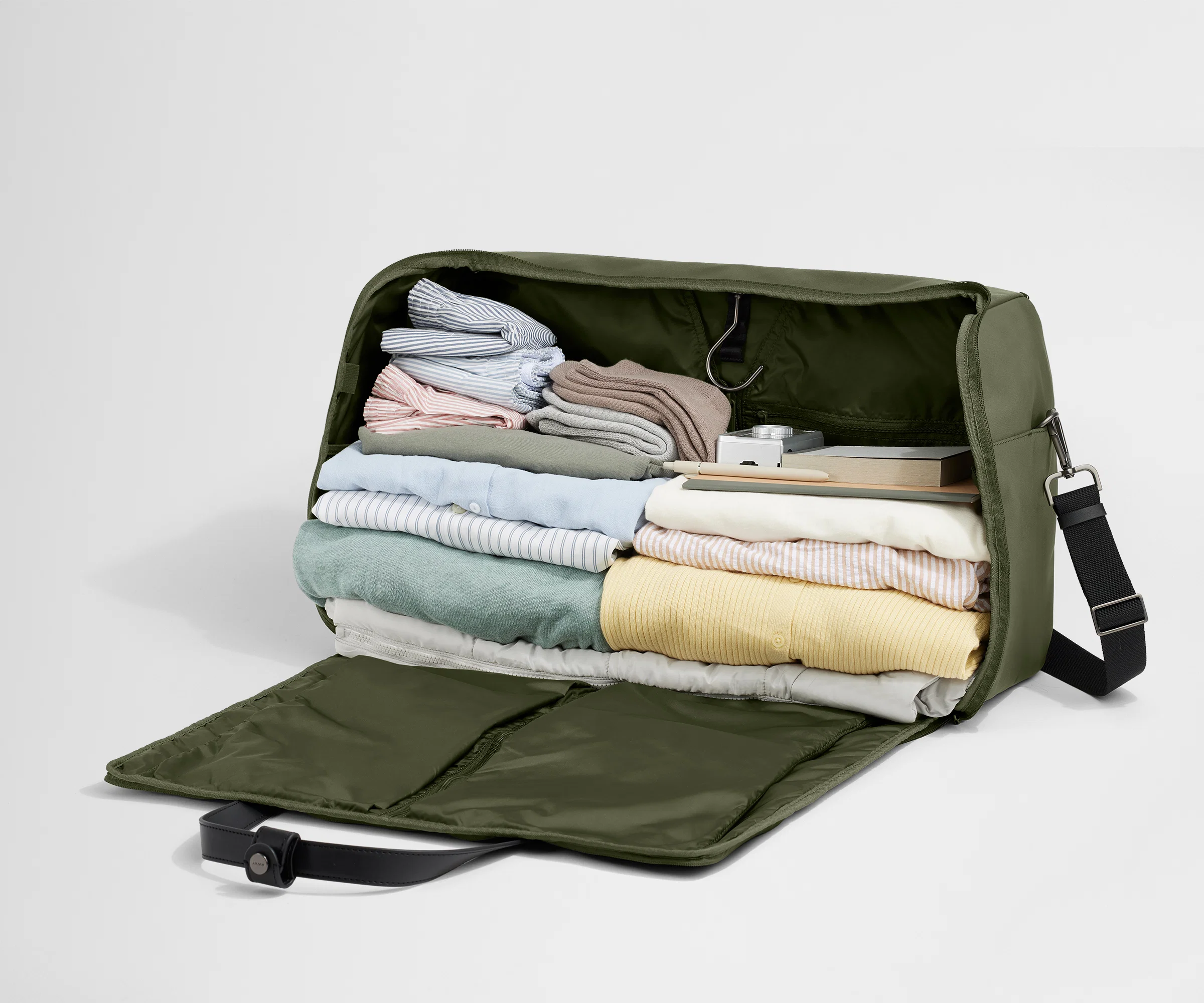 Garment Duffle in Olive Green - Image 3