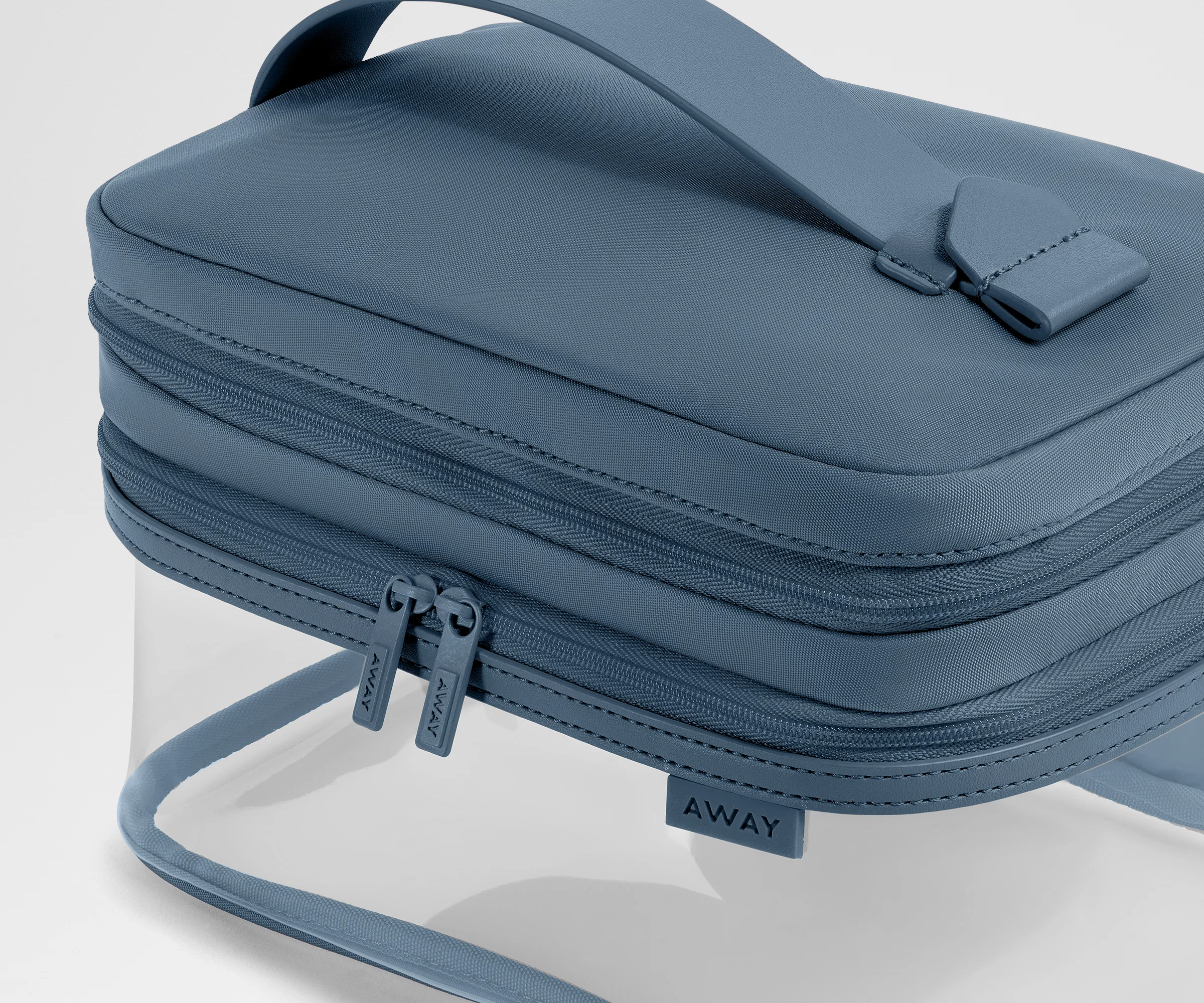 Clear Cosmetic Case in Coast Blue - Image 4