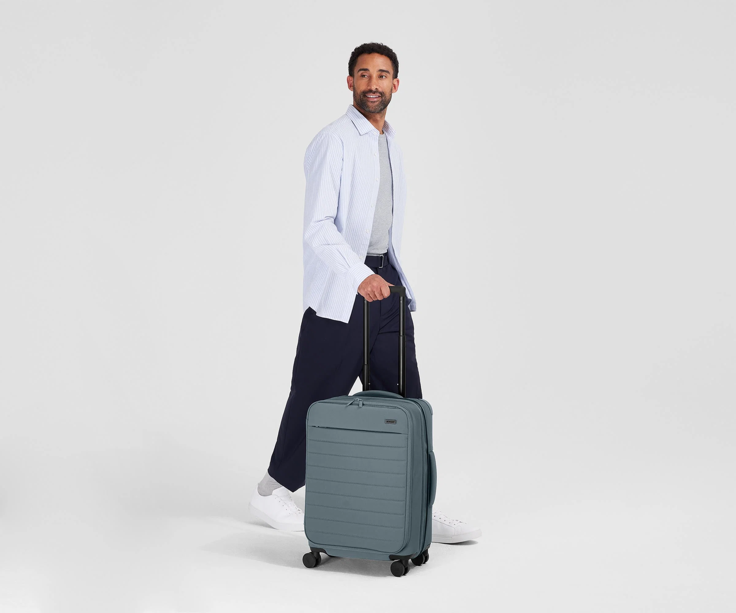 Softside Bigger Carry-On in Coast Blue - Image 4