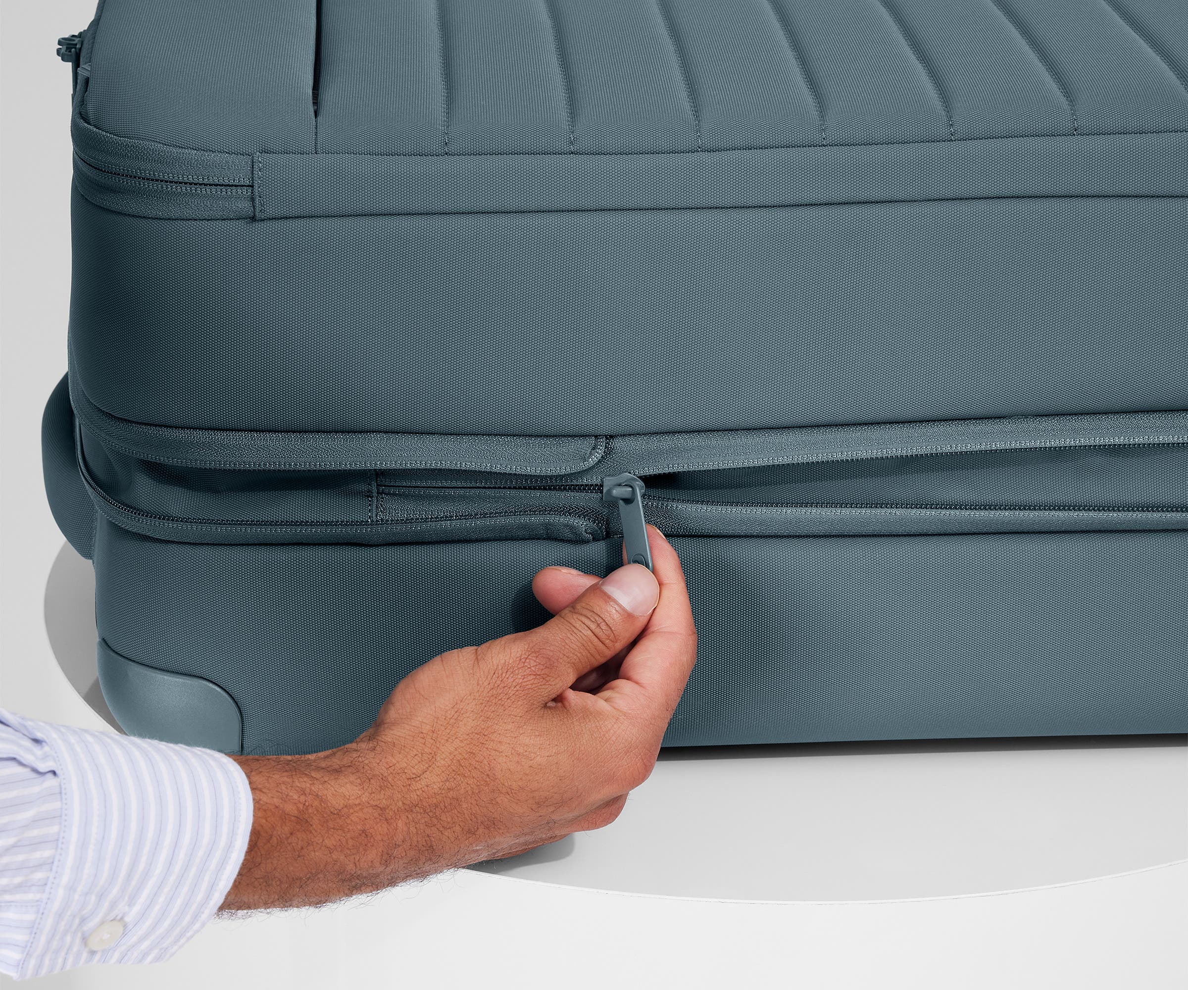 Softside Bigger Carry-On in Coast Blue - Image 7
