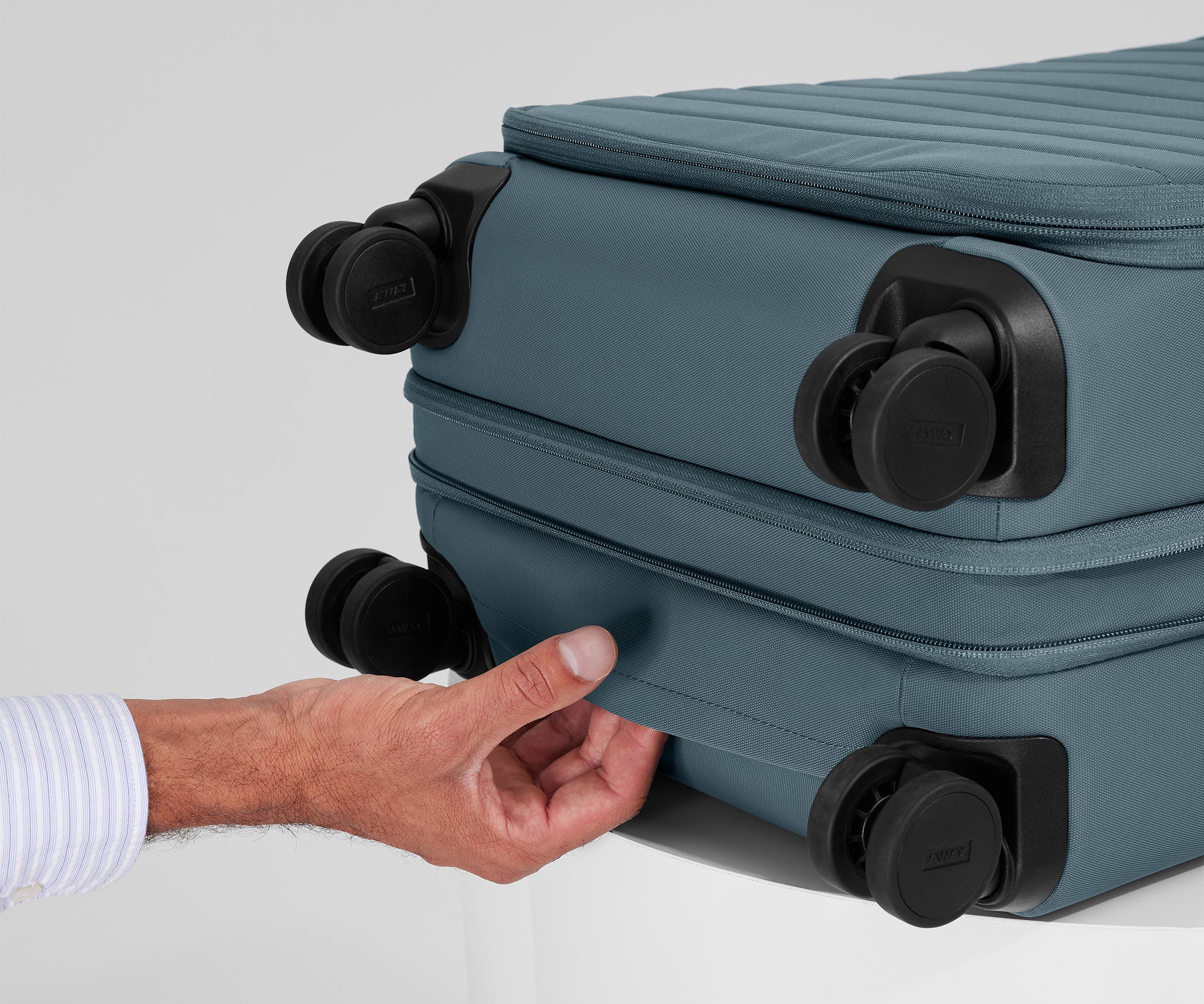 Softside Bigger Carry-On in Coast Blue - Image 9